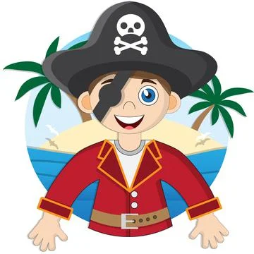 A cute pirate. イラスト素材