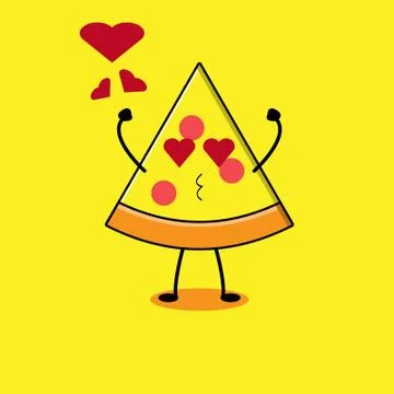Cute Pizza Mascot Stock Illustration