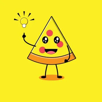 Cute Pizza Mascot Stock Illustration