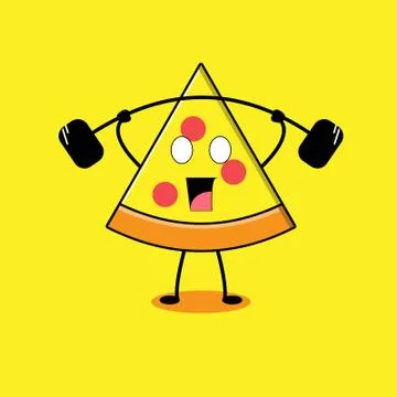 Cute Pizza Mascot Stock Illustration