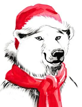Cute polar bear Stock Illustration