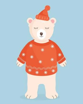 Cute polar bear Stock Illustration