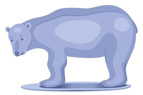 Cute Polar Bear. Vector Cartoon Illustration. 库存插图
