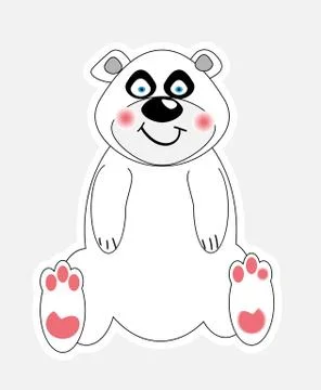 Cute polar bear vector illustration Stock Illustration
