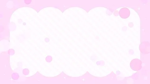 Cute polka dots floating on striped frame background pink Stock Illustration