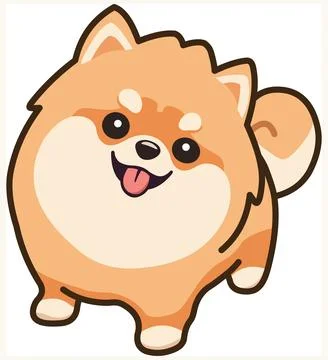 Cute Pomeranian Illustrazione stock