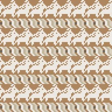Cute Pony Fair isle pattern design Illustrazione stock