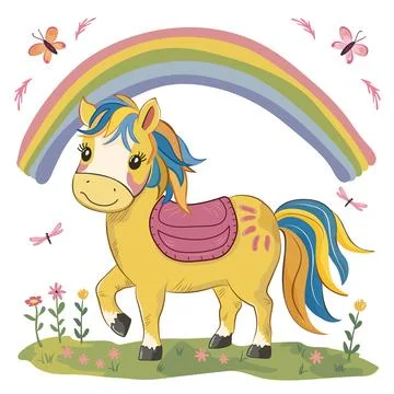Cute pony Stock Illustration