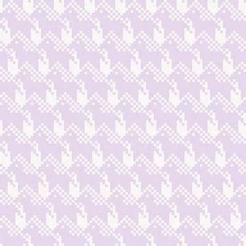Cute Pony Knitting Seamless Pattern Design Illustrazione stock