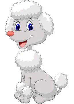 Cute poodle cartoon Stock Illustration