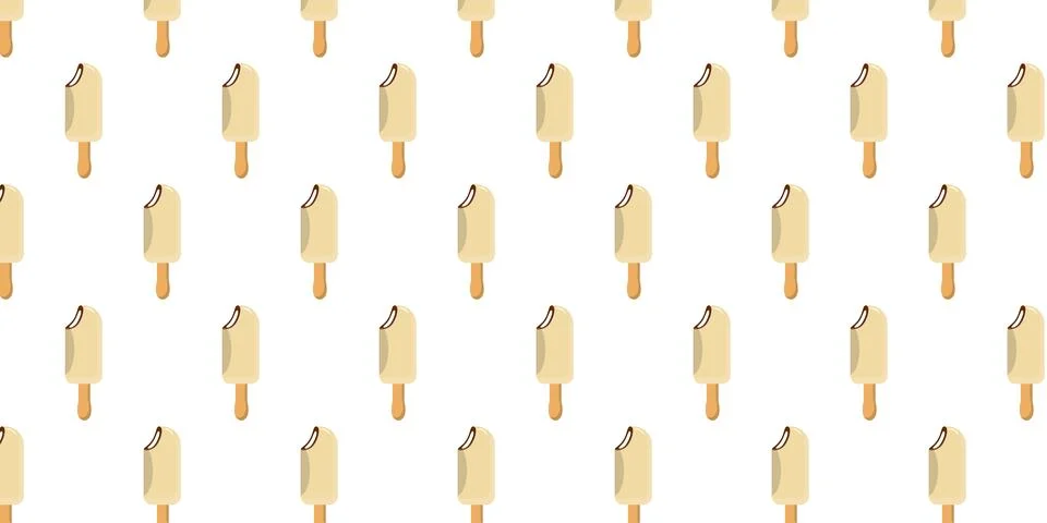 Cute Popsicle Pattern Summer Dessert Background Stockillustratie