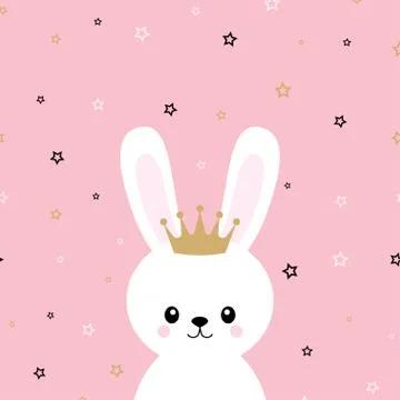 Cute princess Bunny Stock Illustration