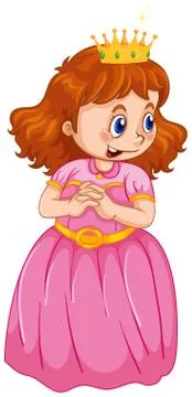 A cute princess character Stock Illustration