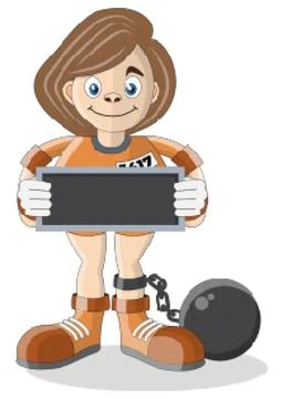 Cute Prisoner. Stock Illustration