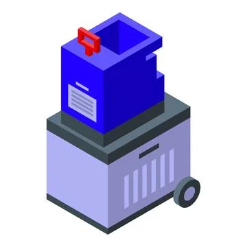 Cute pump tech icon isometric vector. Garden shredder Illustrazione stock