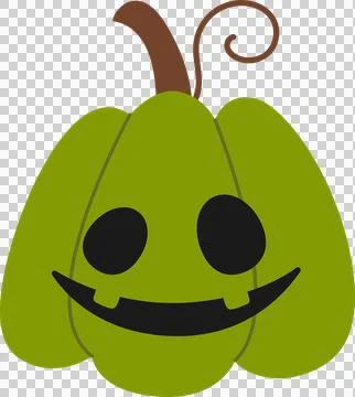 Cute pumpkin, Halloween design, flat illustration Stock Illustration