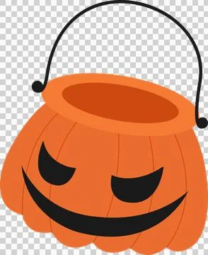 Cute pumpkin, Halloween design, flat illustration Illustrazione stock