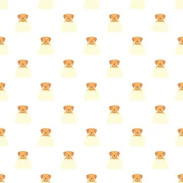 Cute puppy dog having a bubble bath washing pattern Stockillustratie