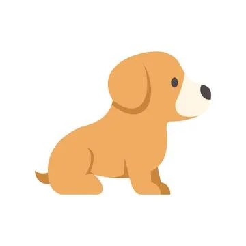 Cute puppy dog sitting vector illustration icon Stock Illustration