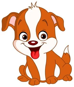 Cute puppy Stock Illustration