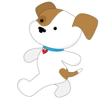 Cute Puppy Walker Stock Illustration