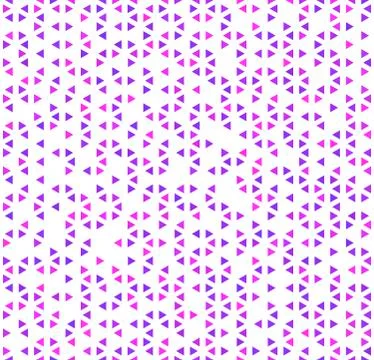 Cute purple triangles on white, abstract seamless pattern Stock Illustration