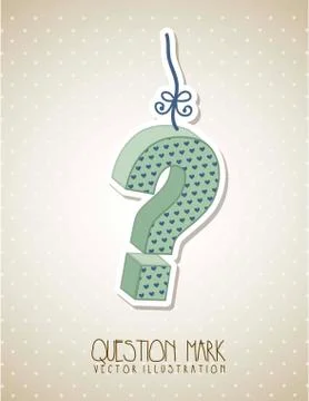 Cute questions mark over beige background. vector illustration 스톡 일러스트