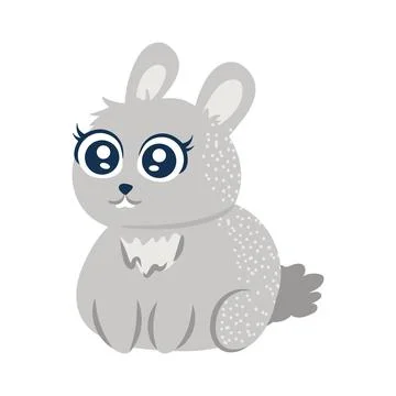 Cute rabbit animal Stock Illustration