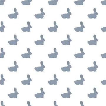 Cute rabbit animal seamless pattern background design 스톡 일러스트