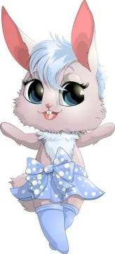 Cute rabbit cartoon Stock Illustration