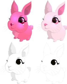 Cute rabbit cartoon Stock Illustration