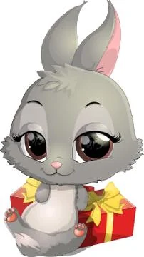 Cute rabbit cartoon Stock Illustration
