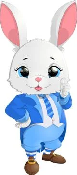 Cute rabbit cartoon Stock Illustration