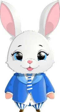 Cute rabbit cartoon Stock Illustration