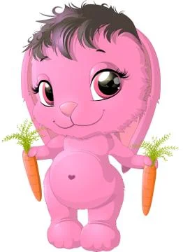 Cute rabbit cartoon Stock Illustration