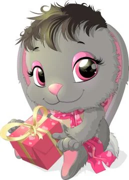 Cute rabbit cartoon 스톡 일러스트