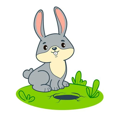 Cute rabbit cartoon Stock Illustration
