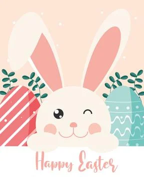 Cute rabbit easter Illustrazione stock