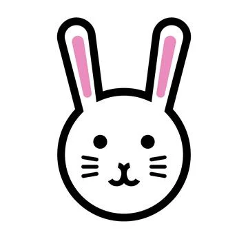 Cute rabbit icon. Bunny. Rabbit zodiac sign. Vector. Stock Illustration