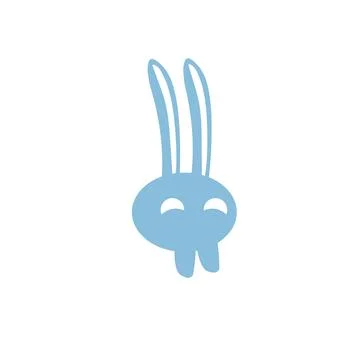 Cute rabbit, logo for gamers Stock Illustration