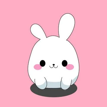 Cute rabbit mascot vector cartoon style Stock Illustration