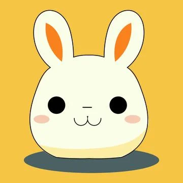 Cute rabbit mascot vector cartoon style Stock Illustration