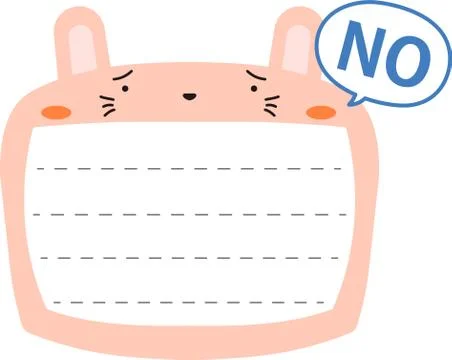 Cute Rabbit noteboard Stock Illustration