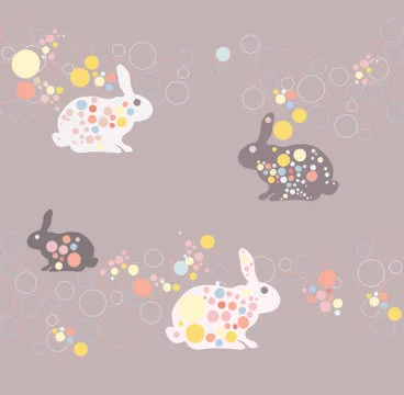 Cute rabbit pattern Stock Illustration