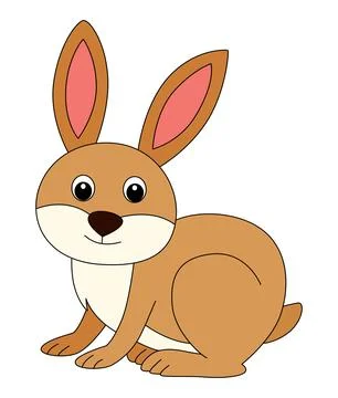 Cute a rabbit in sitting vector illustration Stock Illustration