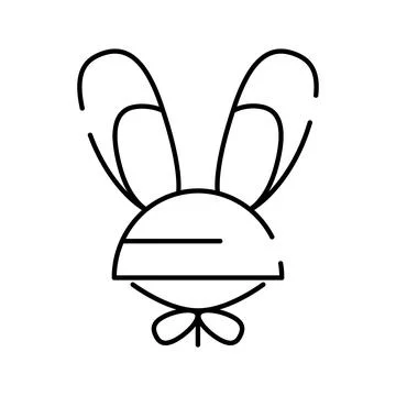 Cute rabbit wearing face mask protecting during pandemic Stock Illustration