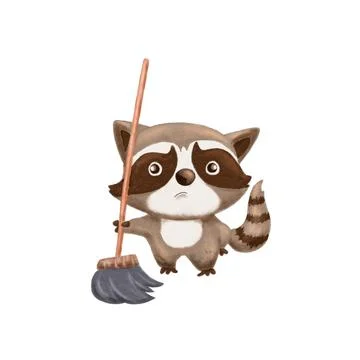 Cute racoon illustration  Illustration