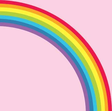 Cute rainbow background and space Stock Illustration