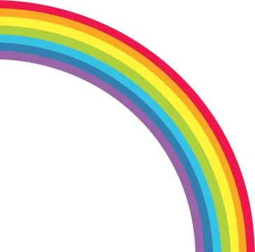 Cute rainbow background and space Stock Illustration