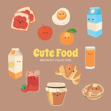 Cute Rainbow Objects Collection Stock Illustration